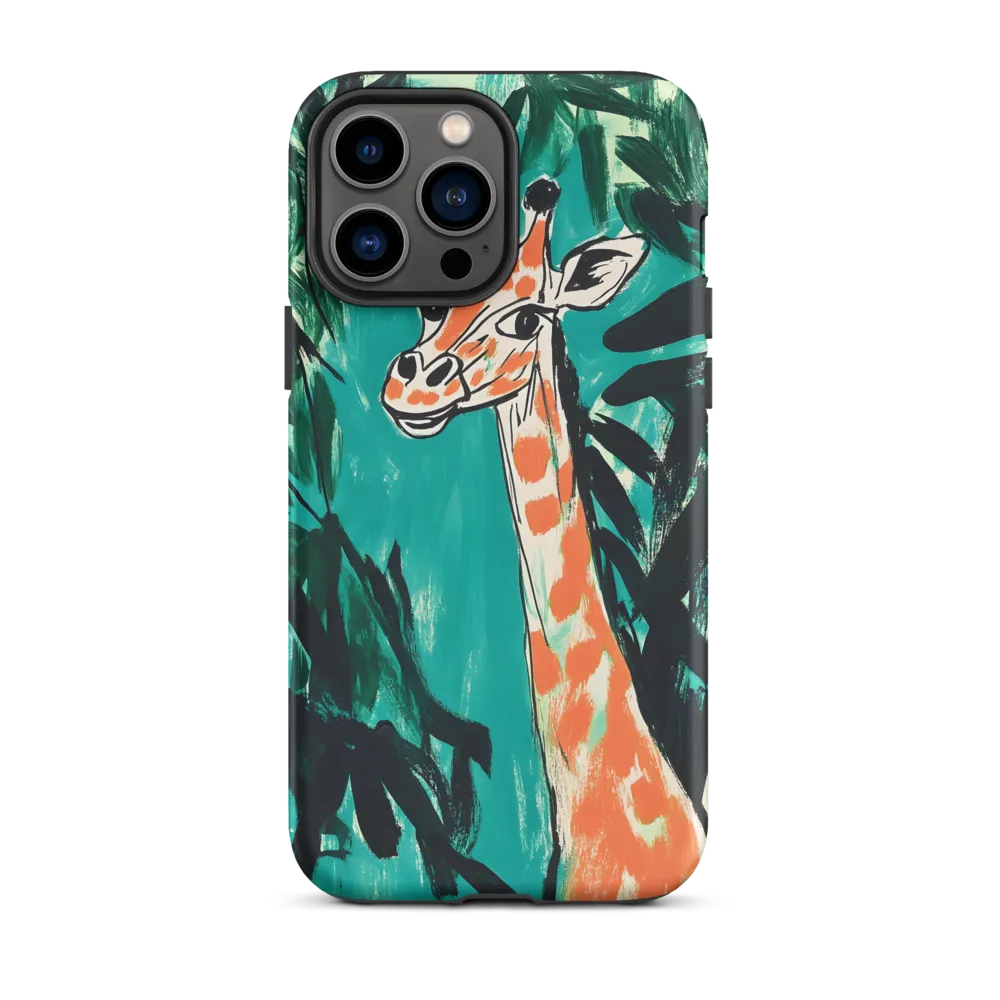 Curious Giraffe in Lush Greenery | Phone Case |  13 Pro Max | Tough Case | Matte