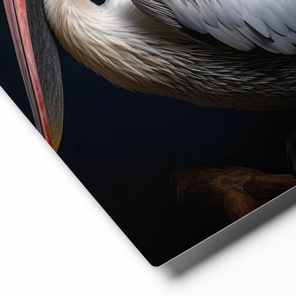 Majestic Pelican Portrait | Metal Print | 8″×10″