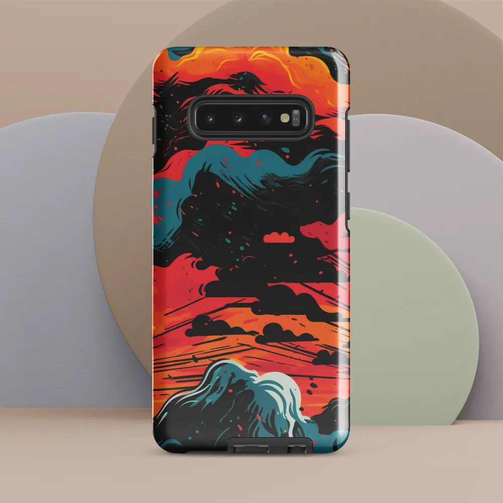 Ethereal Twilight: A Dramatic Landscape in Motion | Phone Case |  S10 Plus | Tough Case | Glossy