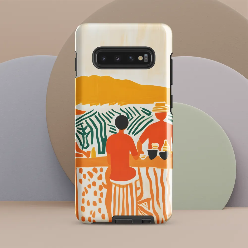 Summer Vibes: Café Conversations | Phone Case |  S10 Plus | Tough Case | Glossy