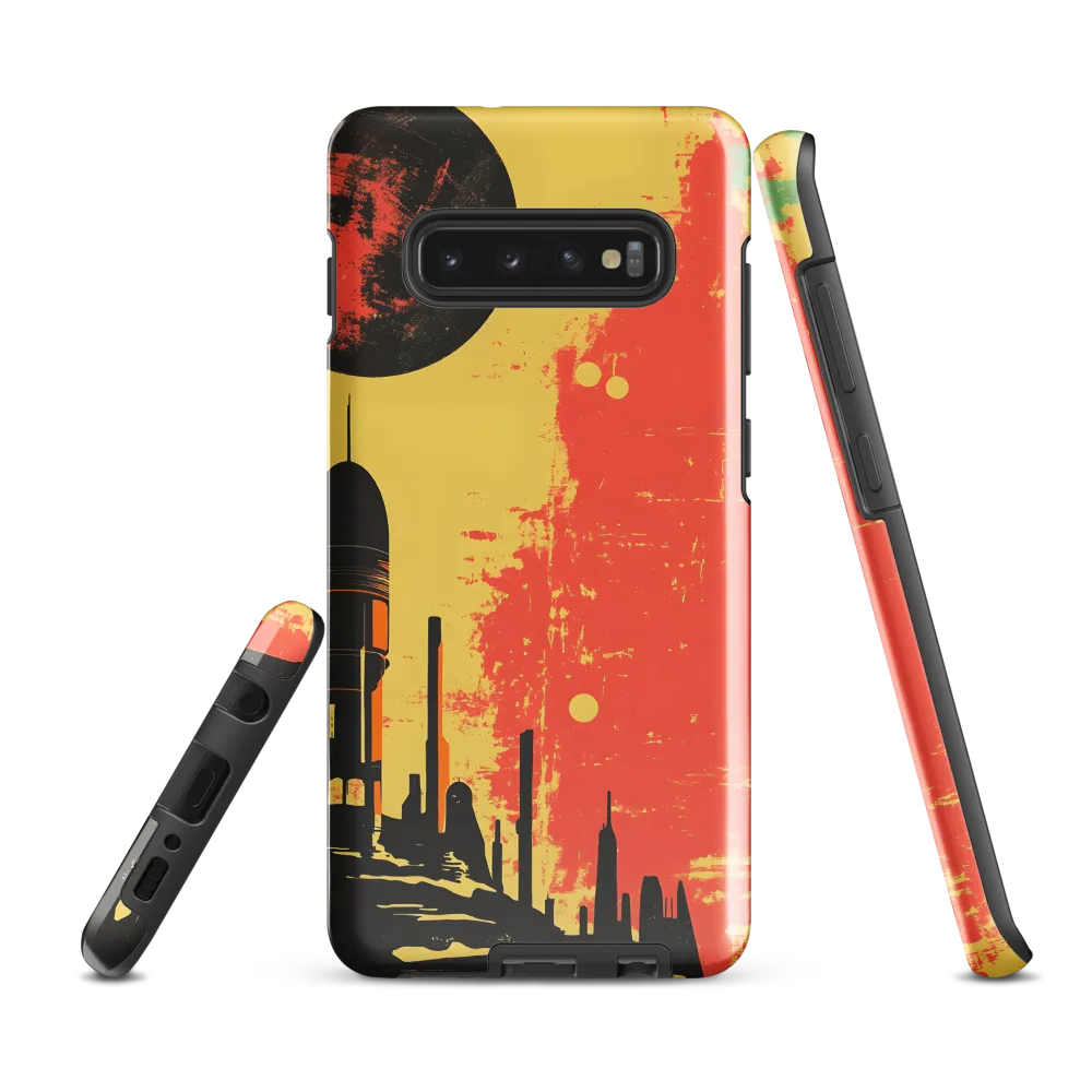 Journey to the Stars: A Retro-Futuristic Landscape | Phone Case |  S10 Plus | Tough Case | Glossy