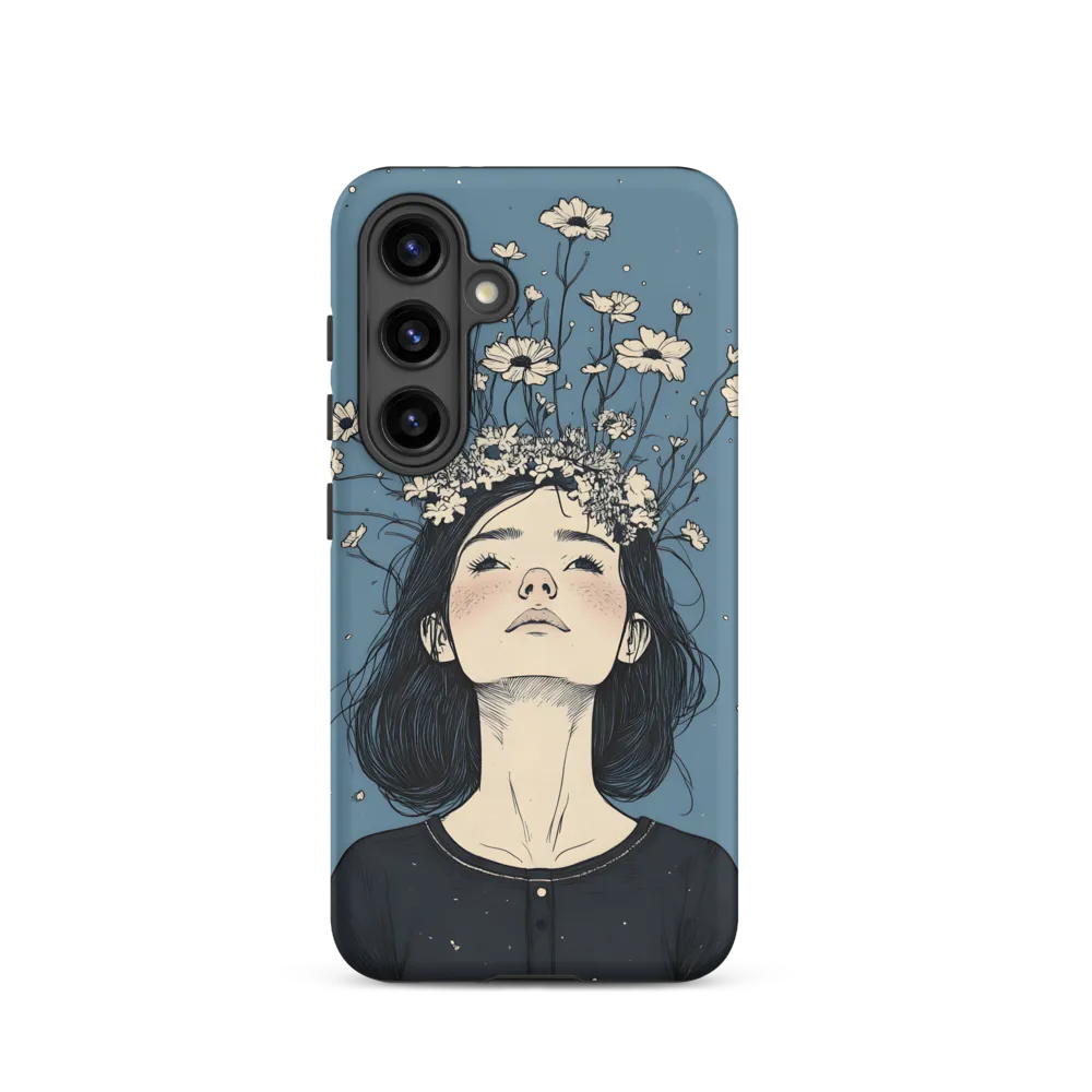Floral Serenity: A Portrait of Tranquility | Phone Case |  S24 | Tough Case | Matte