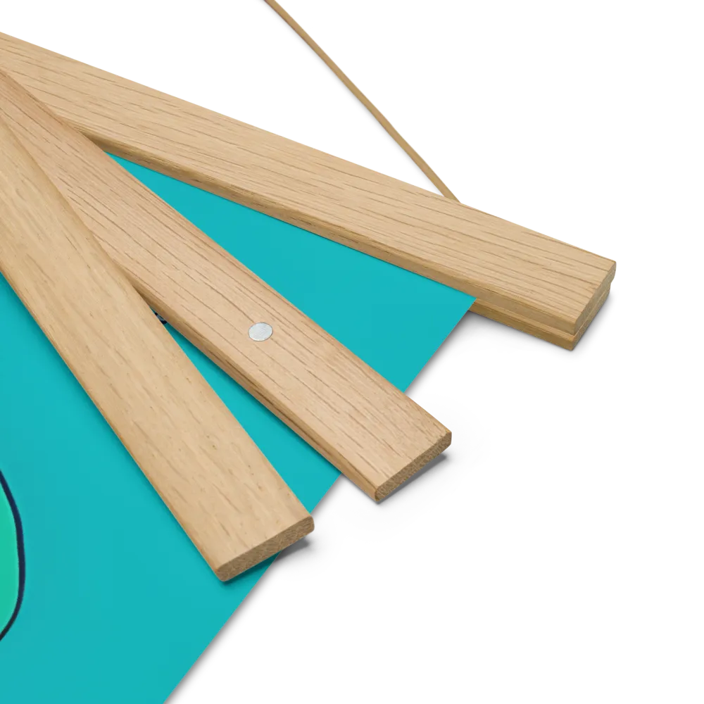 Whimsical Encounter | Poster With Oak Wood Hanger | 18″×18″