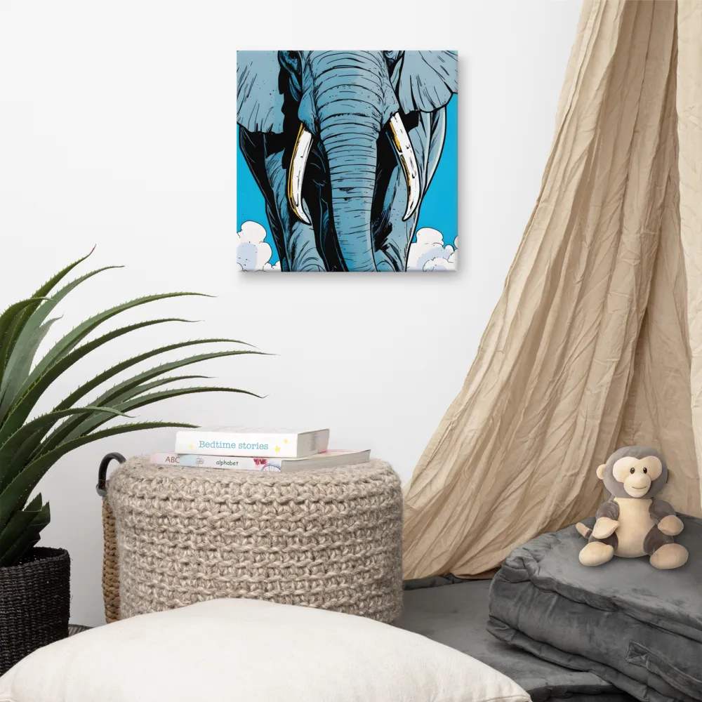 Majestic Presence: The Elephant | Canvas | 16″×16″
