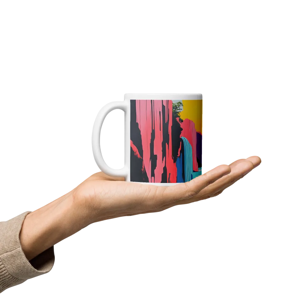 Dreamscape of Pink Cliffs and Turquoise Waters | Mugs | Multiple Sizes & Colors