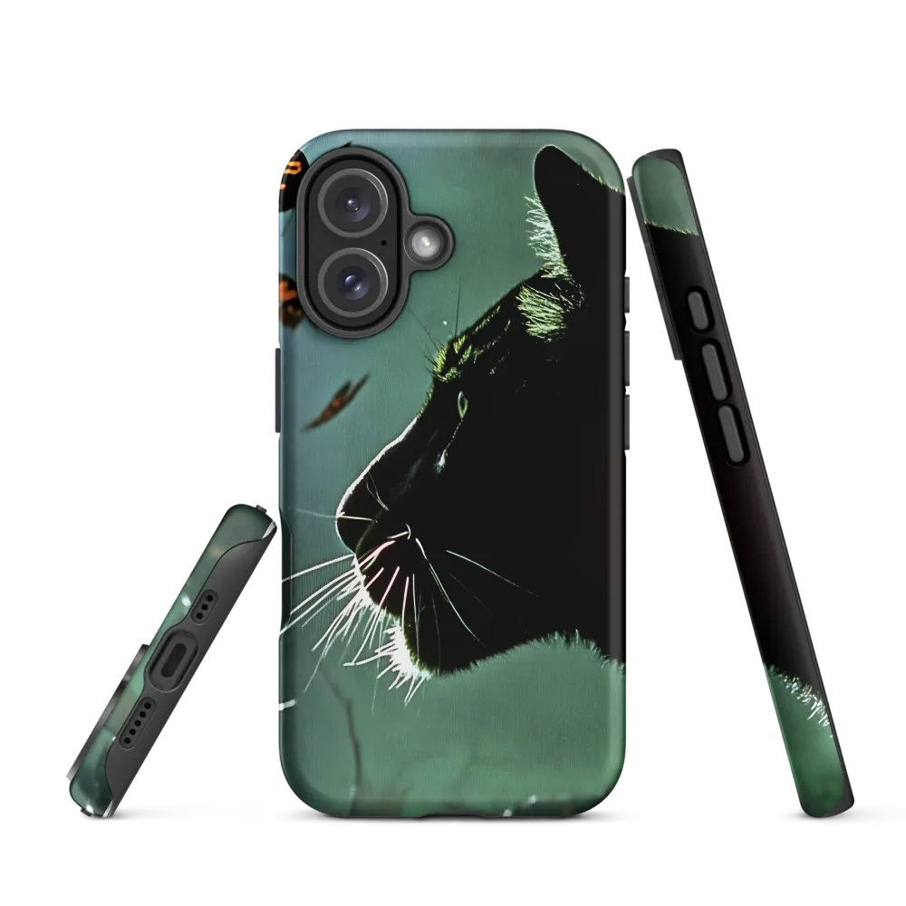 Mystical Encounter: Cat and Butterflies | Phone Case |  16 | Tough Case | Matte