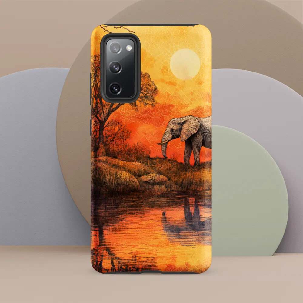 Elephant's Serenity at Dusk