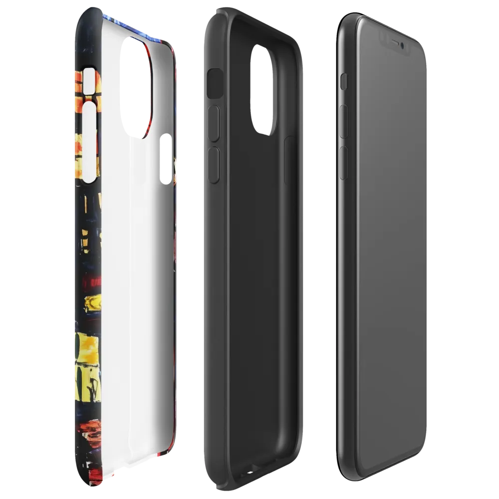 Urban Nightscape: A Journey Through Neon Lights | Phone Case |  11 Pro Max | Tough Case | Glossy