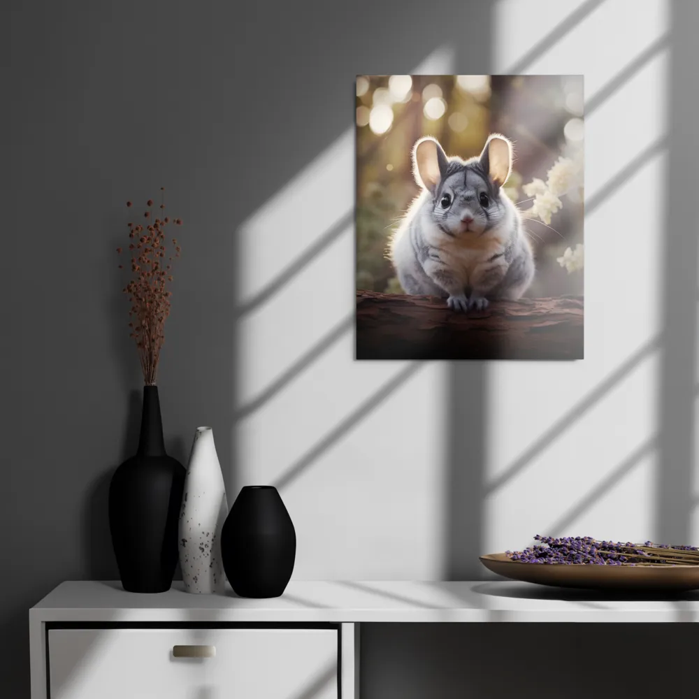 Curious Chinchilla in the Forest
