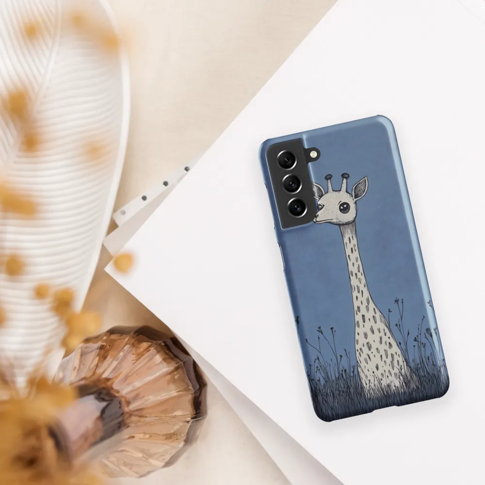 Whimsical Giraffe in Blue