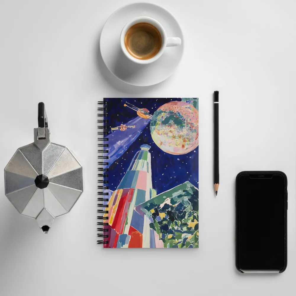 Galactic Dreams: A Surreal Exploration of Space | Spiral Notebook