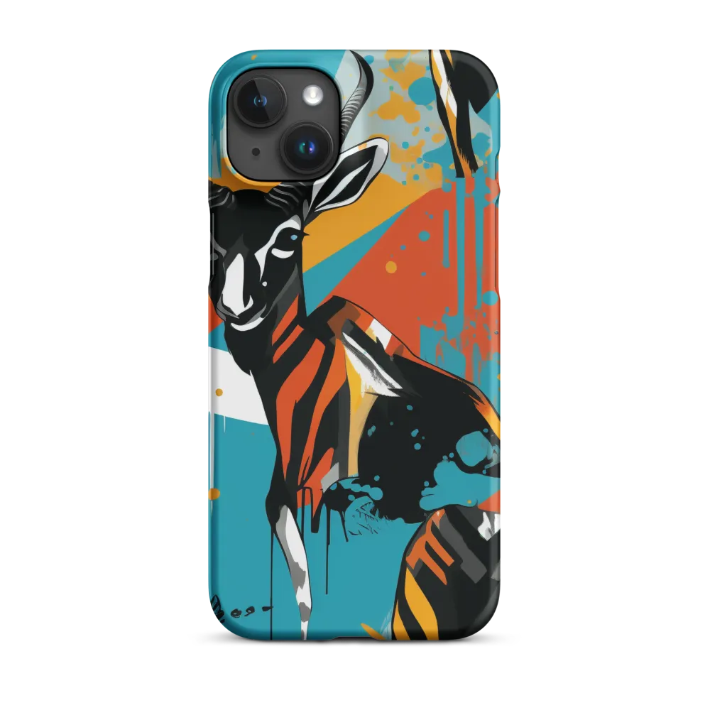 Dynamic Antelope in Vivid Abstract