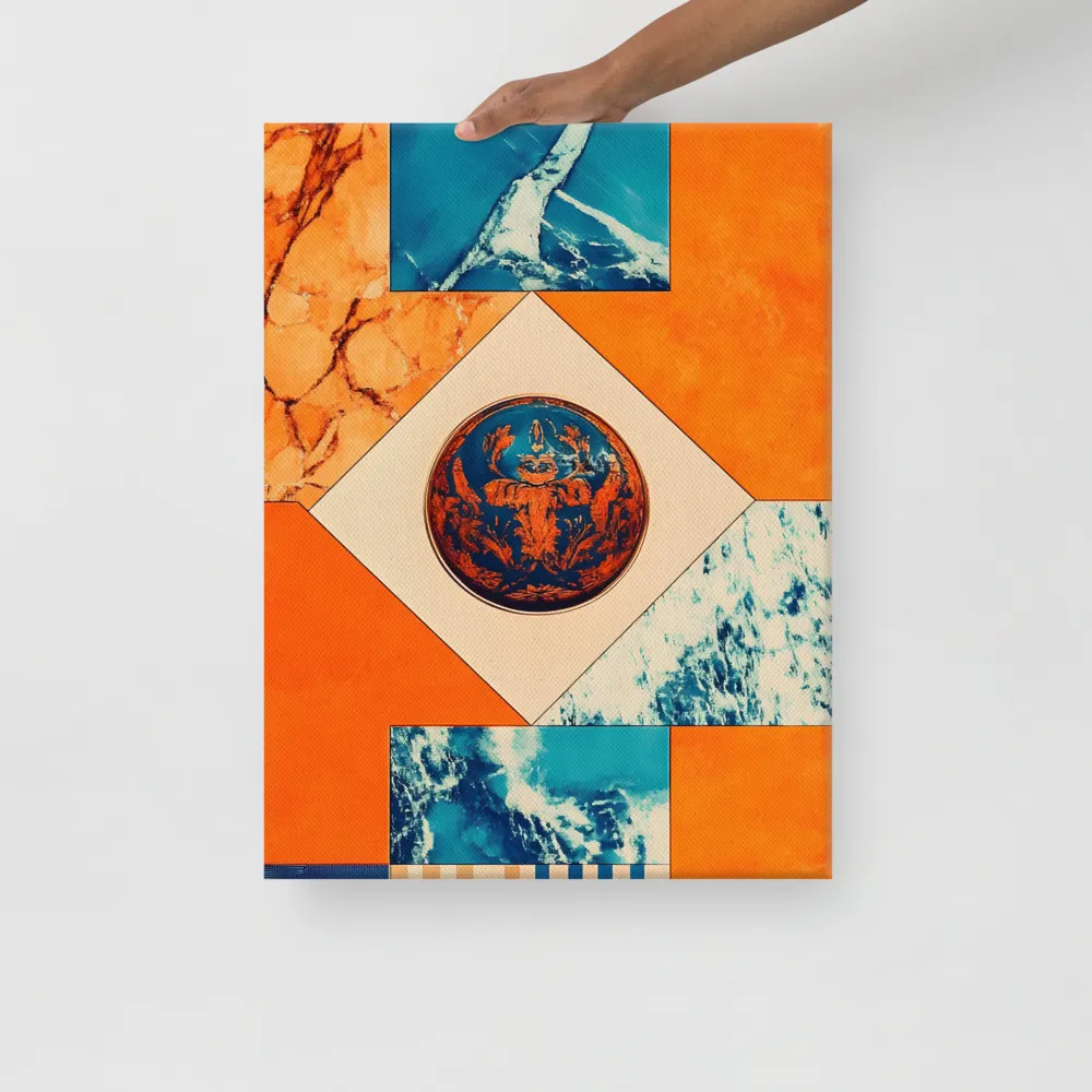 Harmonious Encounters: Abstract Geometry | Canvas | 18″×24″