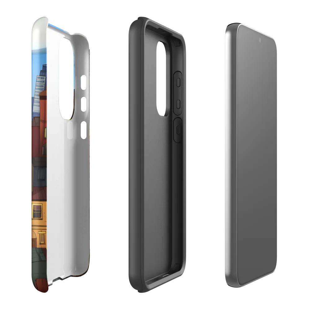 Urban Symphony: A Colorful Cityscape | Phone Case |  S23 Plus | Tough Case | Matte