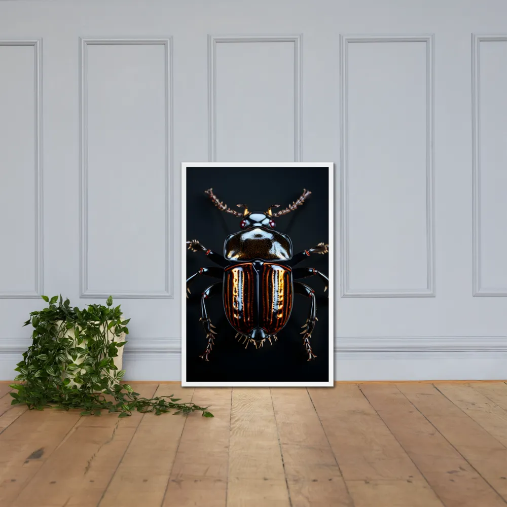 Luminous Insect Majesty | Poster with White Frame | 24″×36″