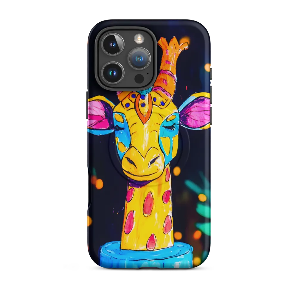 Whimsical Giraffe in Vibrant Colors