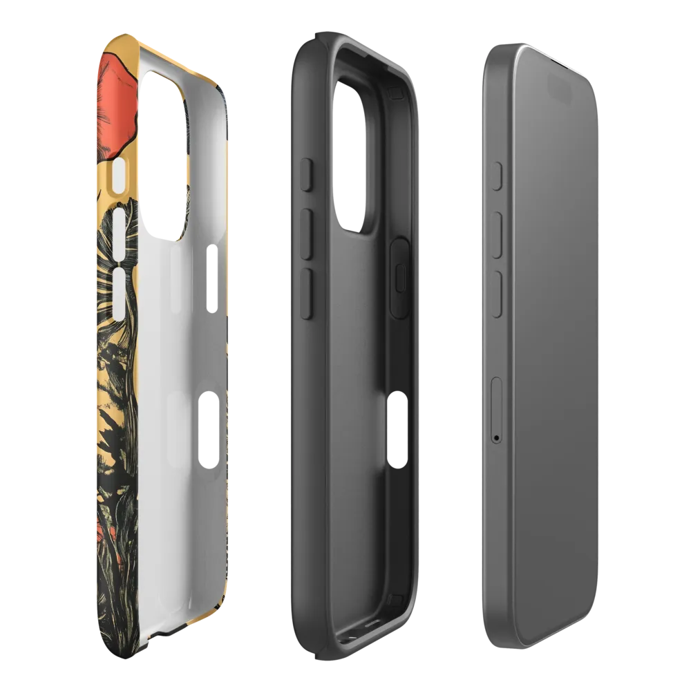 Floral Majesty: The Elephant's Sanctuary | Phone Case |  16 Pro | Tough Case | Matte
