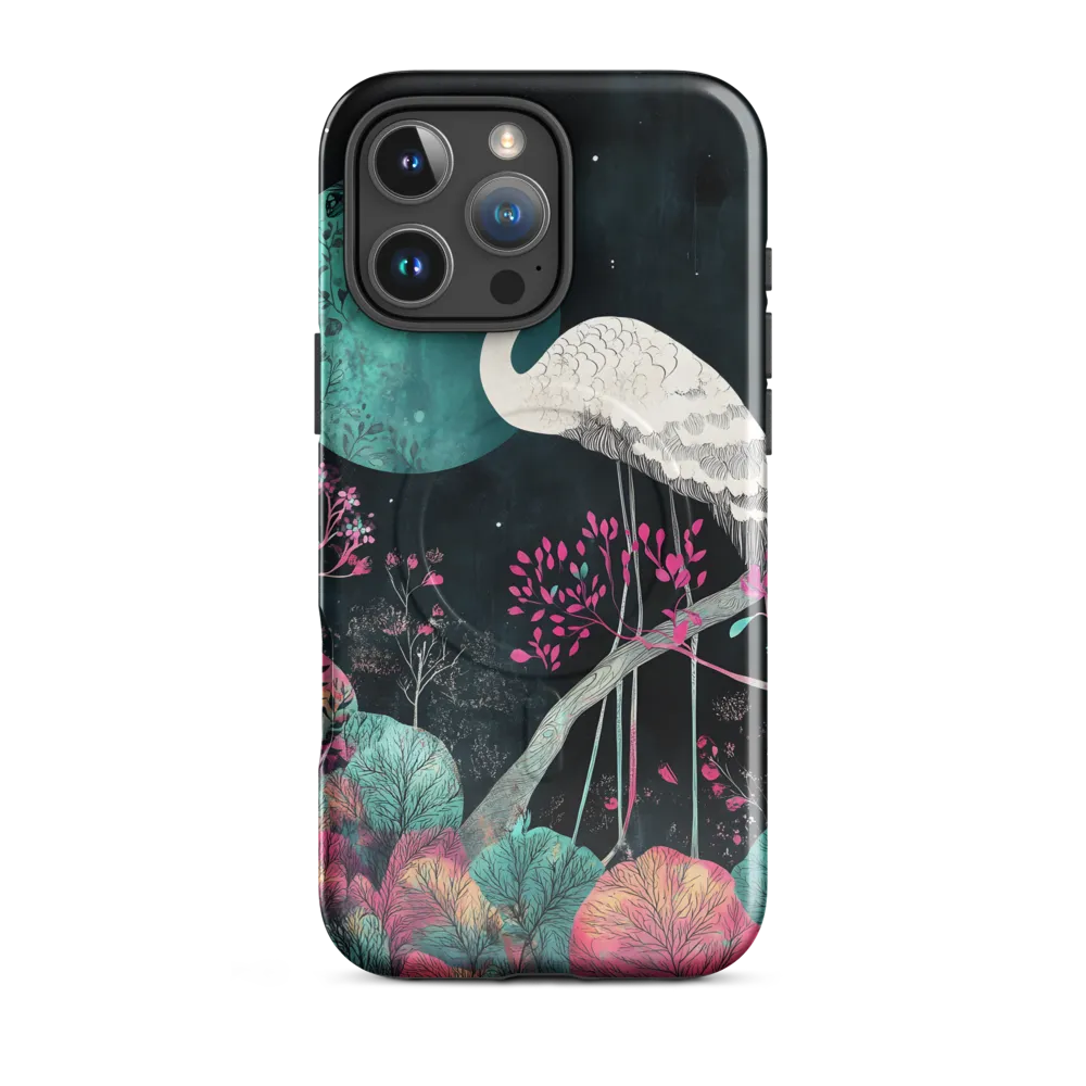 Ethereal Presence: Heron in a Floral Dreamscape