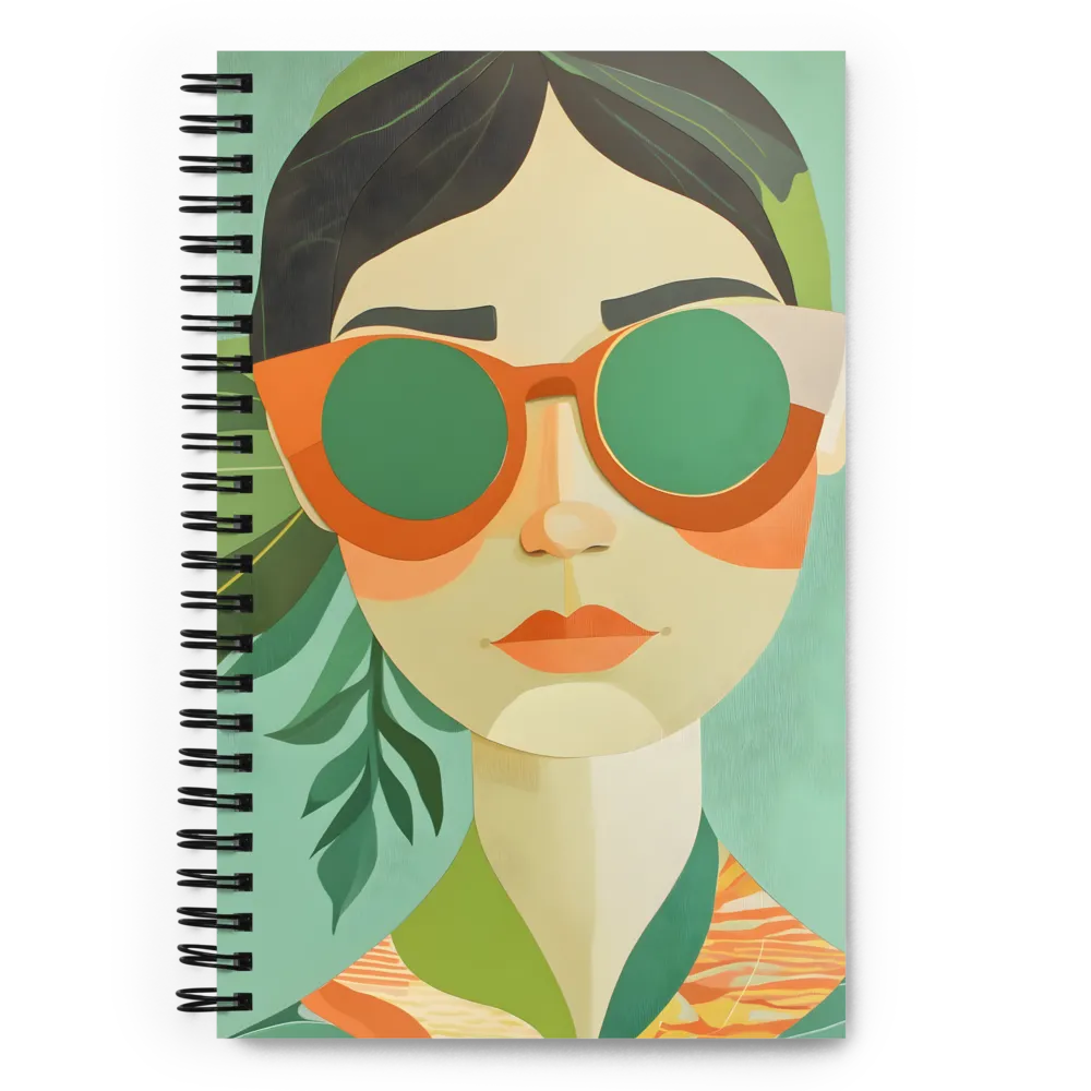 Bold Serenity: A Modern Portrait | Spiral Notebook