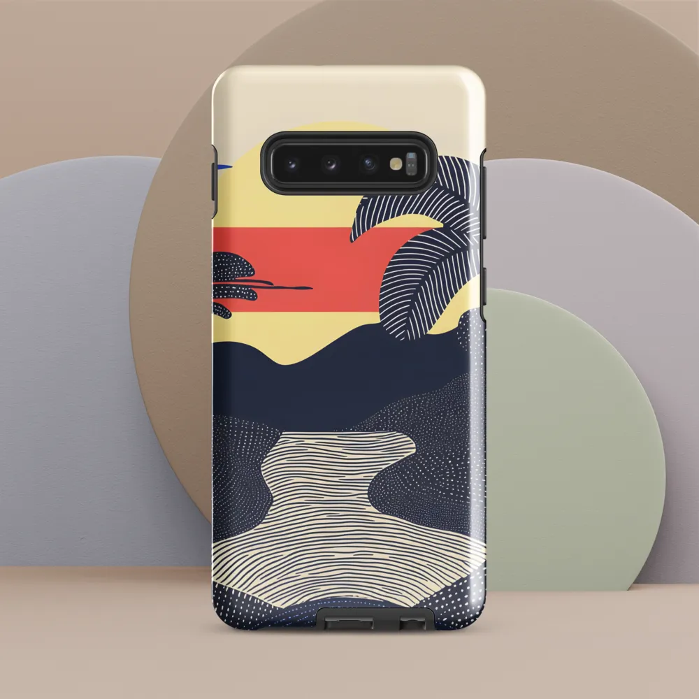 Tranquil Sunset in Modern Minimalism | Phone Case |  S10 Plus | Tough Case | Glossy