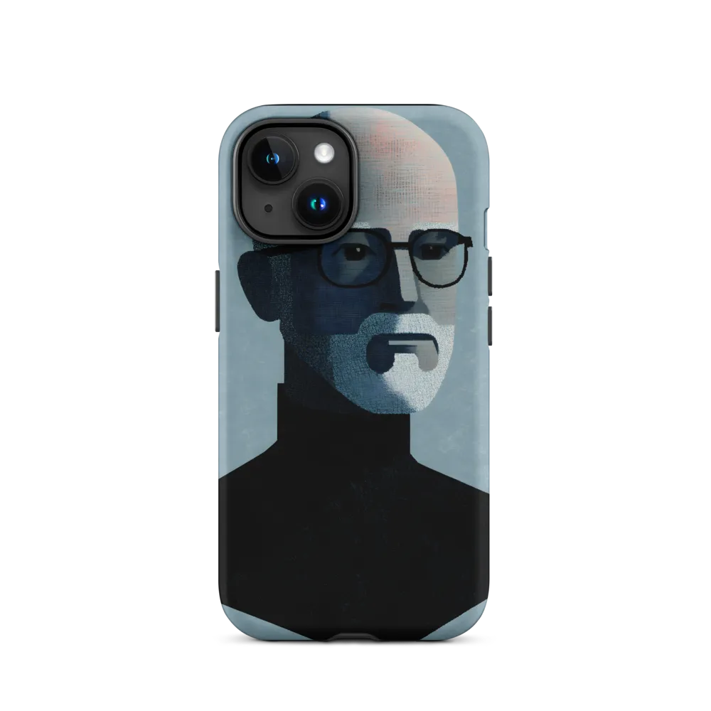 Minimalist Portrait of a Modern Man | Phone Case |  15 | Tough Case | Matte