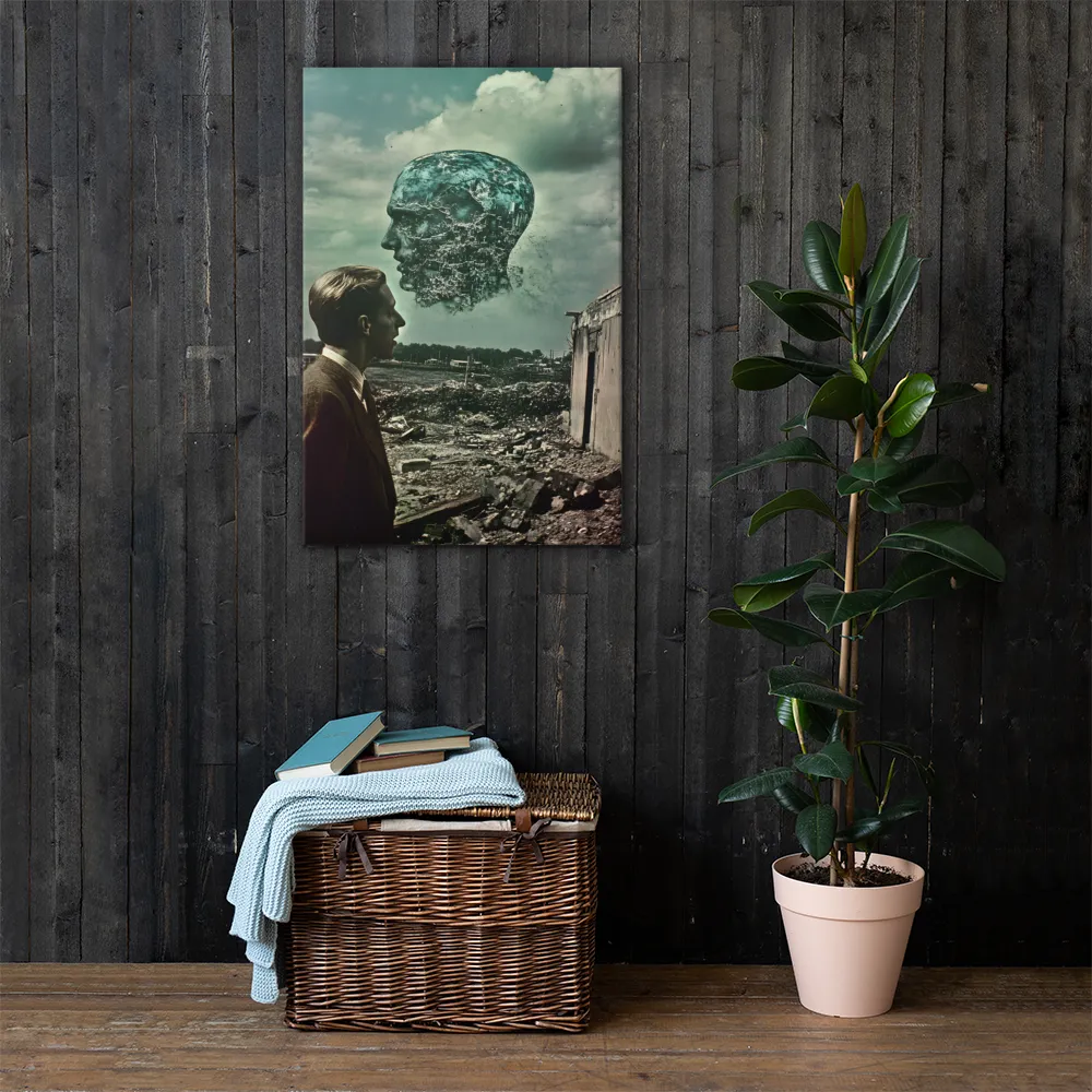 Ethereal Reflections: Identity in a Fragmented World | Canvas | 24″×36″