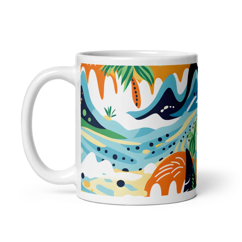 Abstract Tropical Landscape | Mugs | Multiple Sizes & Colors