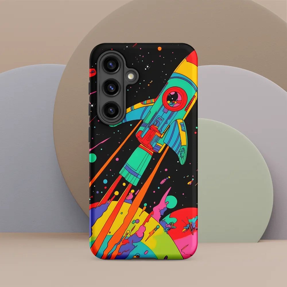 Cosmic Voyage: The Neon Lift-Off
