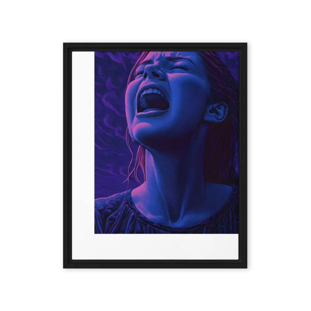 Echoes of Anguish | Canvas with Black Frame | 16″×20″