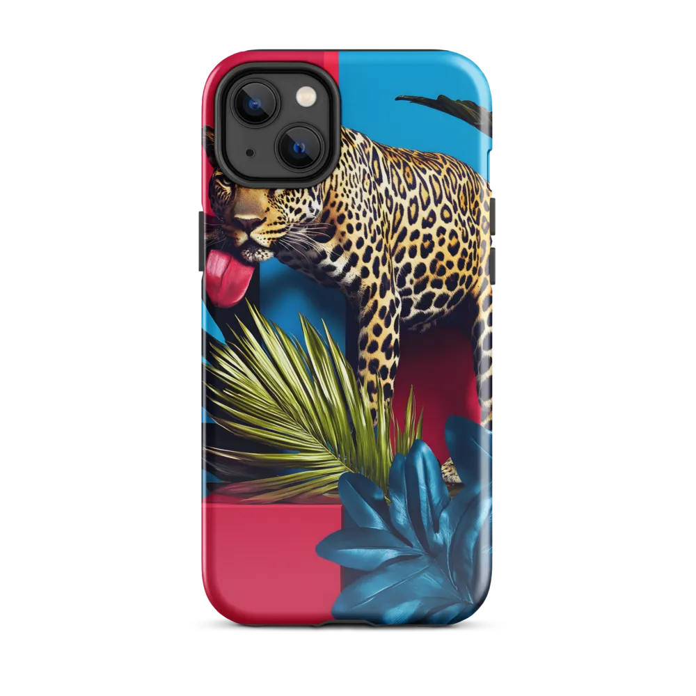 Playful Leopard in Vibrant Paradise