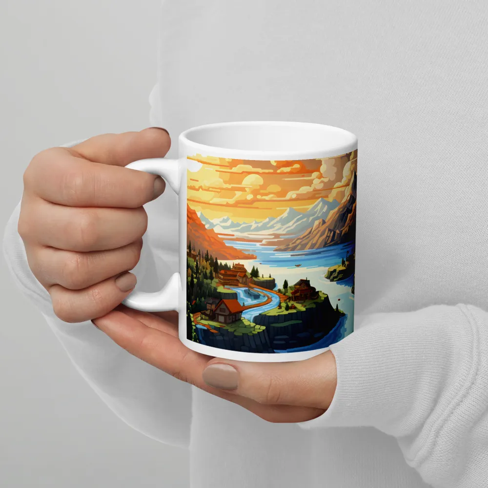 Tranquil Sunset Over Serene Landscape | Mugs | Multiple Sizes & Colors