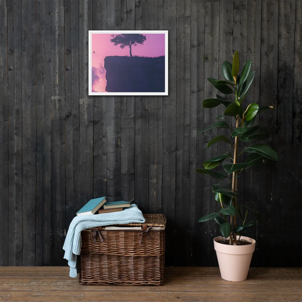 Solitude on the Edge | Canvas with White Frame | 16″×20″