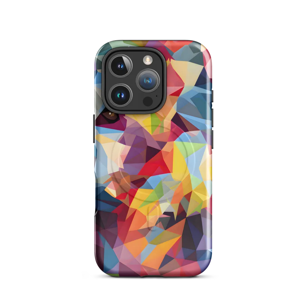 Playful Geometry: The Bear's Face | Phone Case |  16 Pro | MagSafe® Tough Case | Glossy