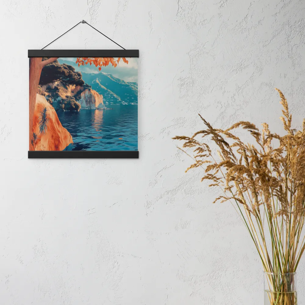 Elysian Waterscape | Poster With Black Wood Hanger | 12″×12″