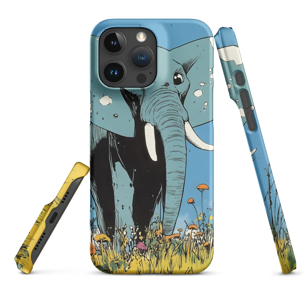 Whimsical Blue Elephant in Bloom
