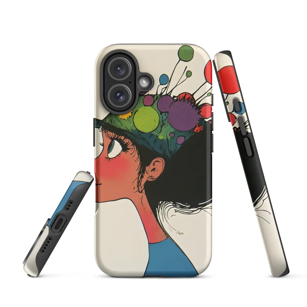 Playful Colors: The Party Hat Girl | Phone Case