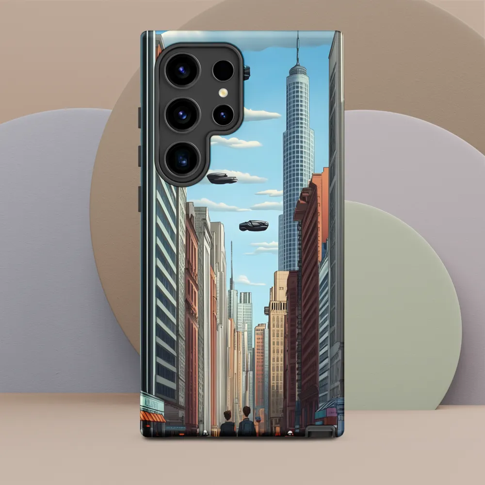 Futuristic Stroll through the Urban Skyline