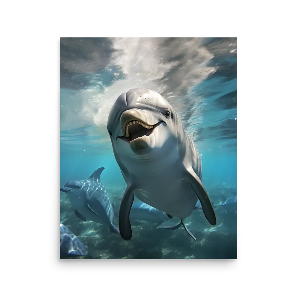 Beneath the Waves: A Dolphin's Dance