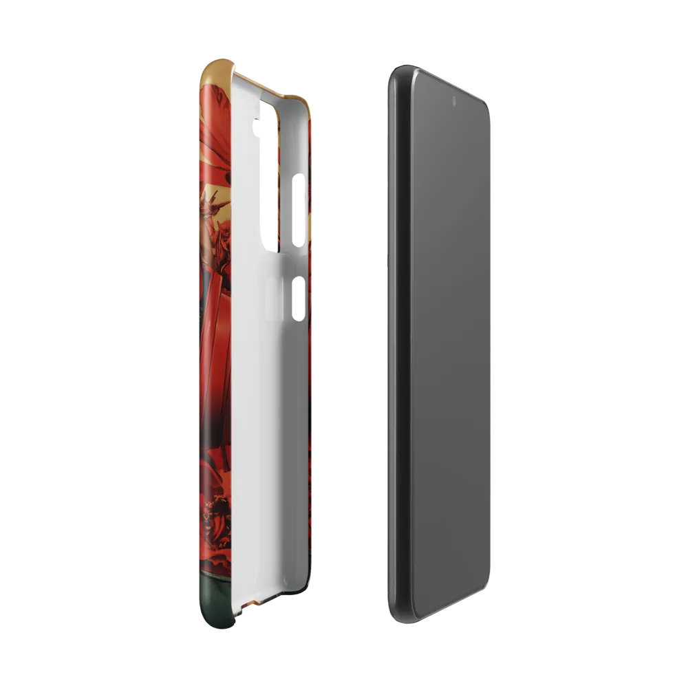 Defiant Portrait in a Floral Realm | Phone Case |  S21 | Snap Case | Glossy