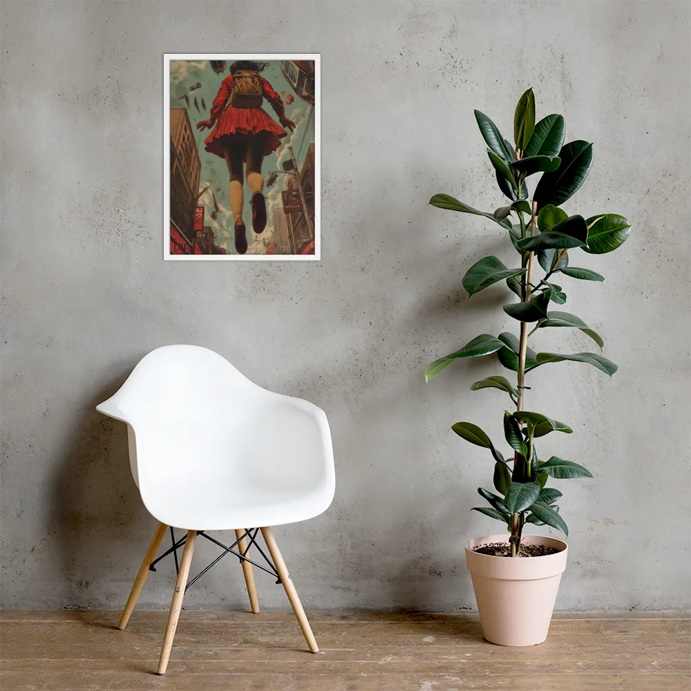 Flight of the Urban Dreamer | Poster with White Frame | 18″×24″