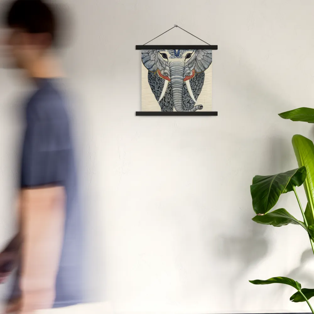 Majesty of the Elephant | Poster With Black Wood Hanger | 14″×14″