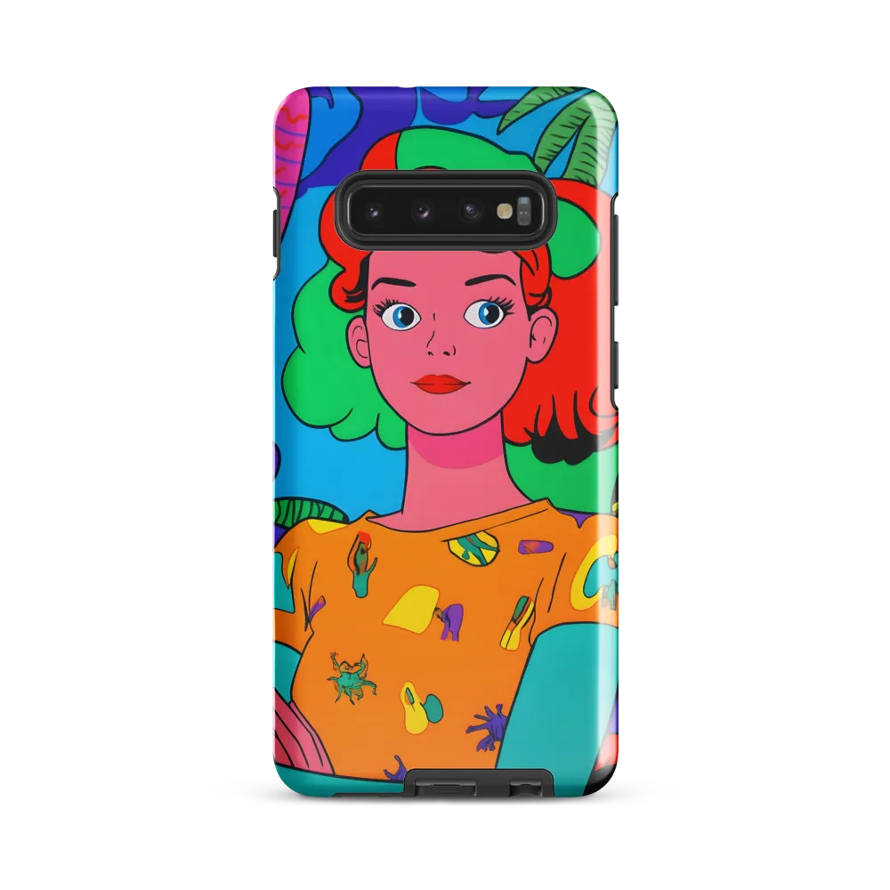 Tropical Vibes: A Playful Portrait | Phone Case |  S10 Plus | Tough Case | Glossy