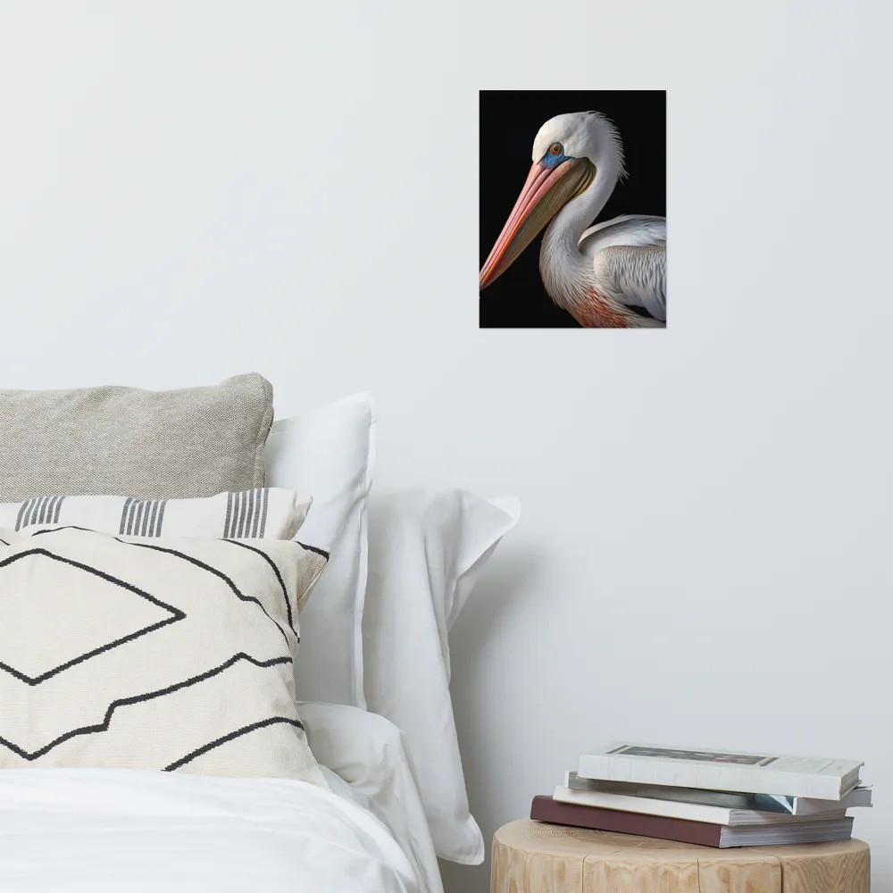 Elegance in White: The Pelican | Poster | 11″×14″