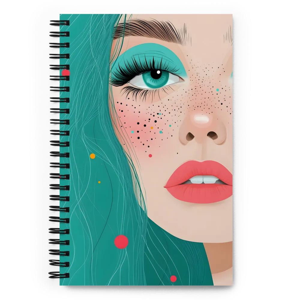 A Playful Portrait: Turquoise Temptation | Spiral Notebook