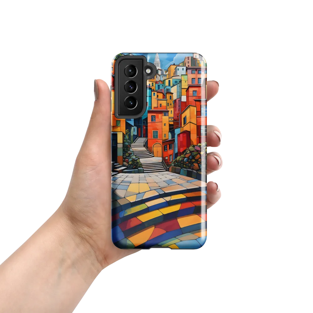 Vibrant Village: A Cubist Journey