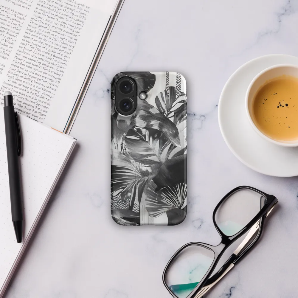 Monochrome Serenity in Tropical Foliage