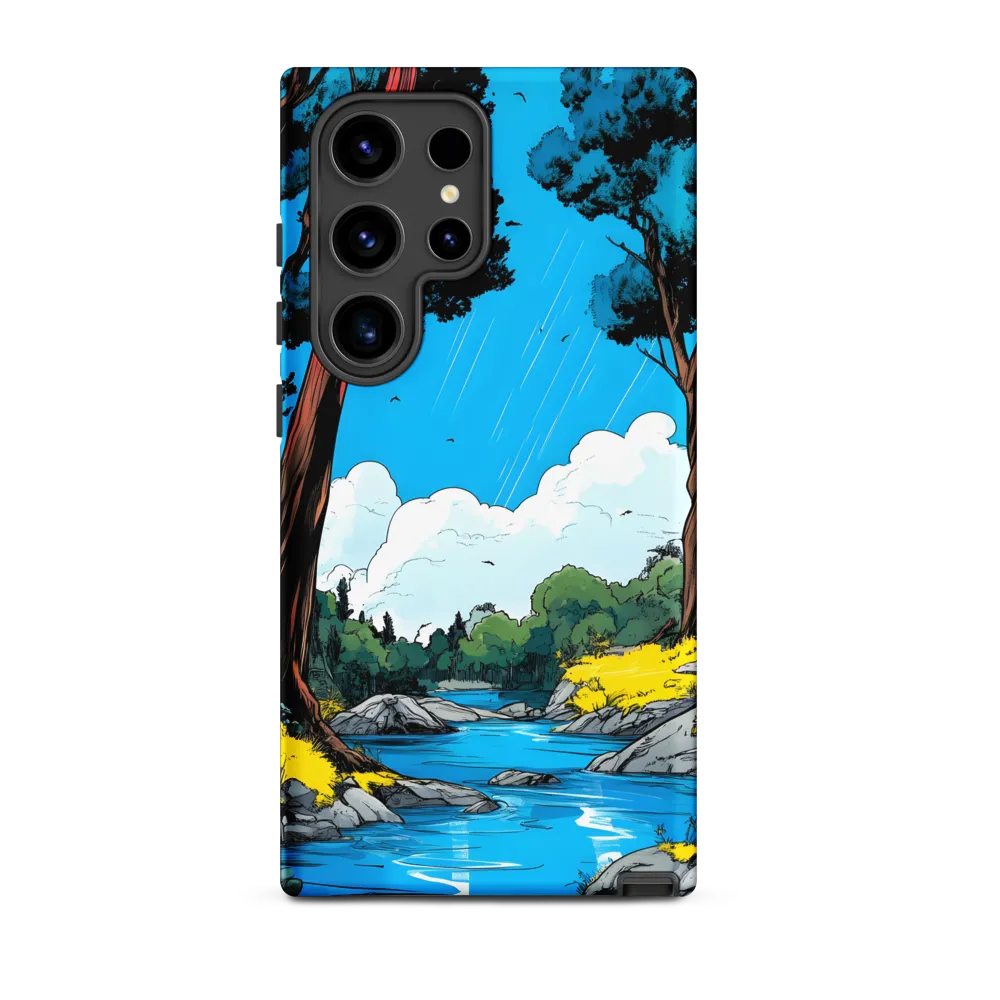 Tranquil River in a Comic Landscape