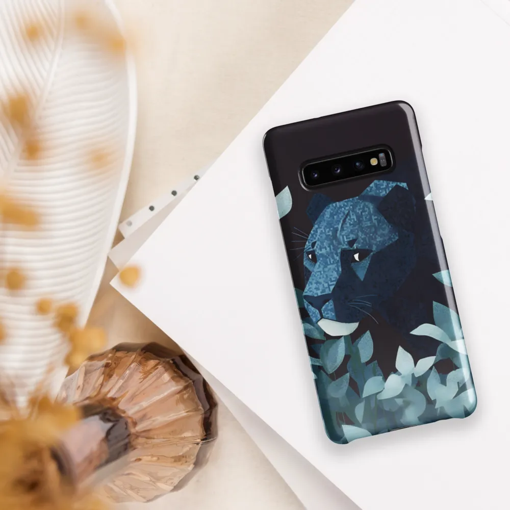 Lurking Blue: The Panther's Gaze | Phone Case |  S10 Plus | Snap Case | Glossy