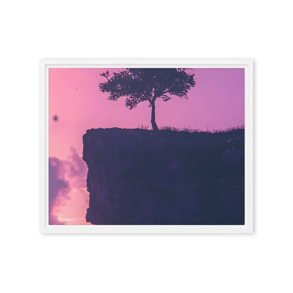 Solitude on the Edge | Canvas with White Frame | 16″×20″