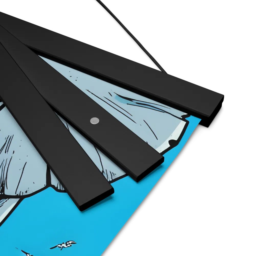 Majestic Presence: The Elephant | Poster With Black Wood Hanger | 16″×16″